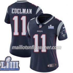 Maillot New England Patriots Julian Edelman 11 Nike Bleu II 2019 Super Bowl LIII - Femme
